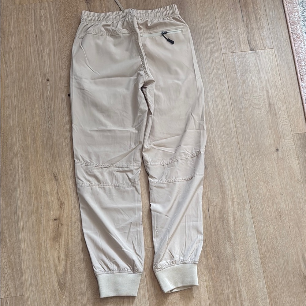 NEW Cream and Tan lightweight Cargo Joggers with Elastic Waistband - Picture 5 of 5